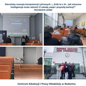 Warsztaty rozwoju kompetencji cyfrowych: „Zr�b to z AI – jak sztuczna inteligencja mo�e u�atwi� Ci szko��, pasje i przysz�� karier�?”